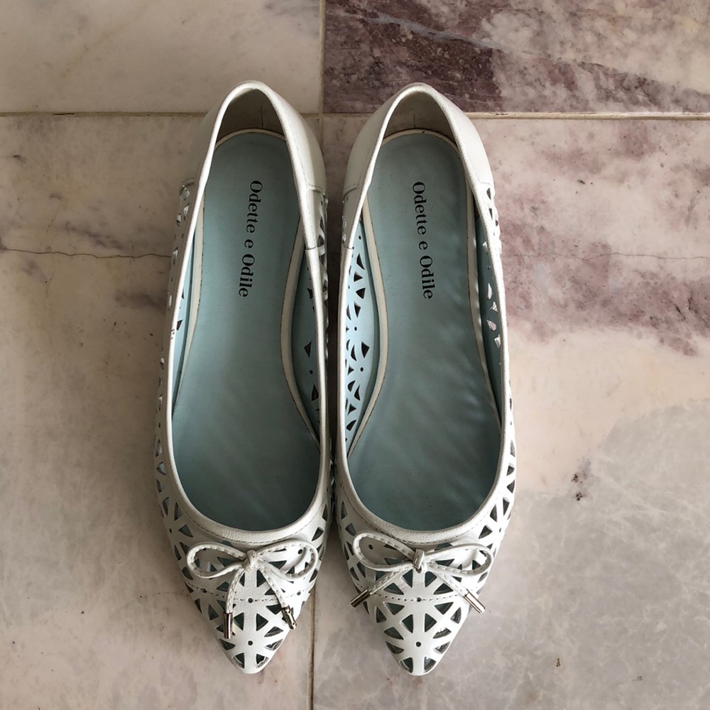 Laser cut flats, Japanese shoe brand Odette e Odile // Sz 23 (23 cm~US Sz 6)